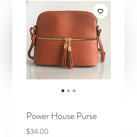 Vegan Leather Brown Crossbody Tassel Bag - Powerhouse Purse - Picture 7 of 9